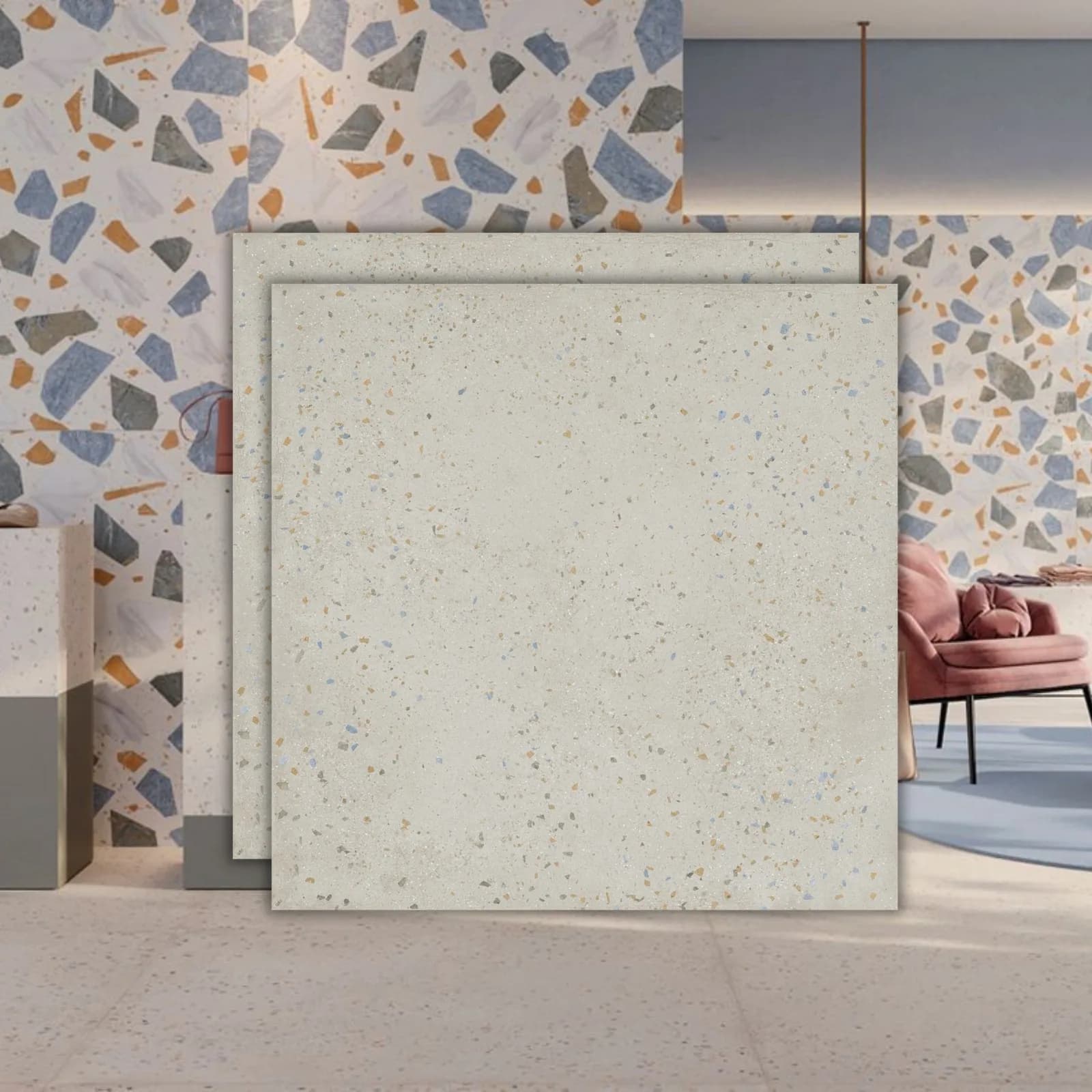 Porcelanato Cimento Externo 120x120 Ceusa Flakes GR
