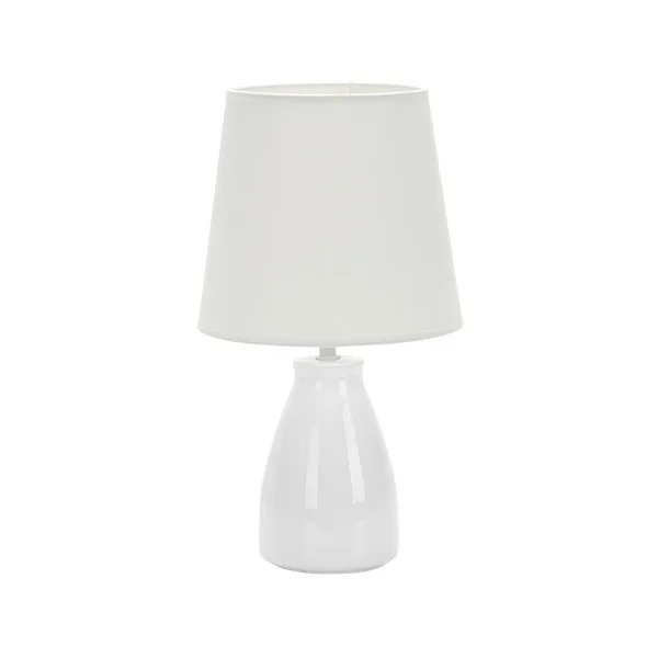 Abajur Taschibra de Cerâmica Pottery E27 Branco 37cm