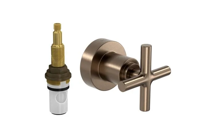 Acabamento para Registro de Pressão 1/2" e 3/4" com Mecanismo 1/2 Volta Corten Deca Duna Clássica