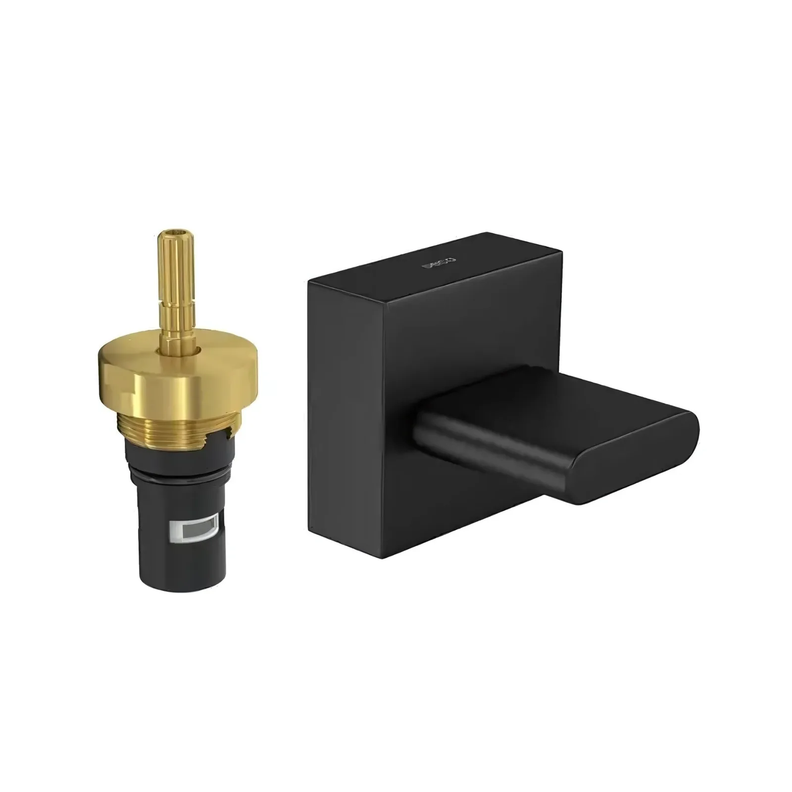 Acabamento para Registro Polo de Pressão Até 1" com Mecanismo 1/2 Volta Black Matte