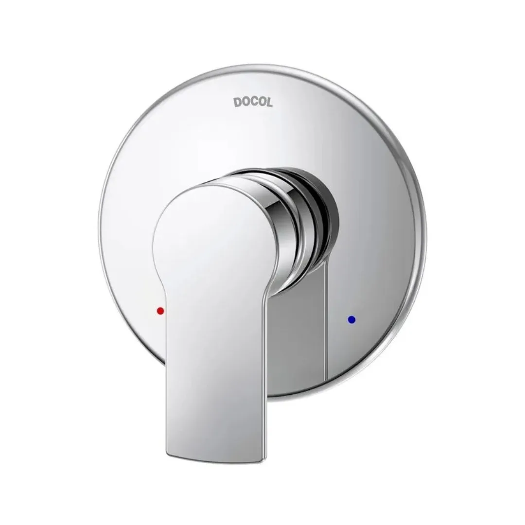 Acabamento Monocomando Para Ducha e Chuveiro Cromado Docol Argon