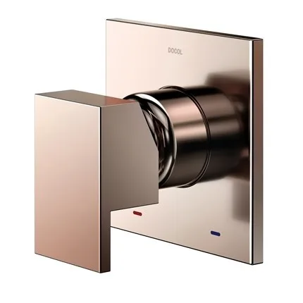 Acabamento Docol Monocomando para Chuveiro New Edge/Mínima 3/4 Cobre Polido