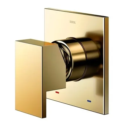Acabamento Docol Monocomando para Chuveiro New Edge/Mínima 3/4 Ouro Polido