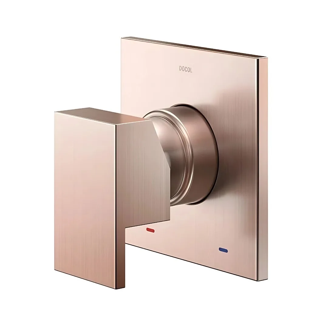 Acabamento Monocomando Para Chuveiro e Ducha Higiênica Cobre Escovado Docol New Edge