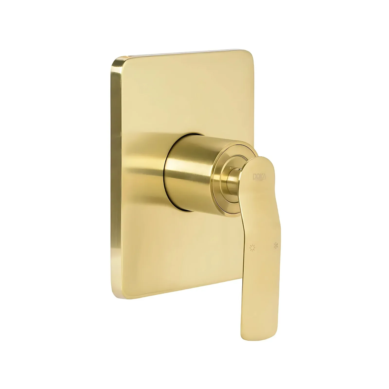 Acabamento Monocomando Brushed Gold Para Chuveiro Base Deca Doka Rainbow