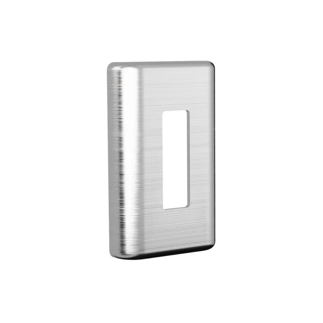 Acabamento de Tomada para Toalheiro Redondo Brushed Nickel Doka