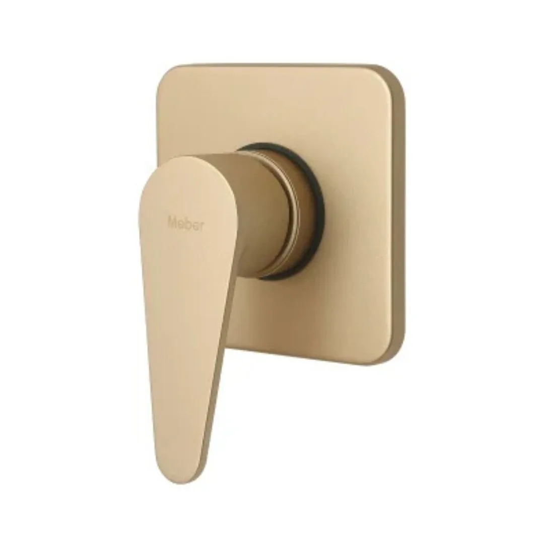 Acabamento de Registro Monocomando Quadrado Dourado Matte Meber Minimal Advance 3/4