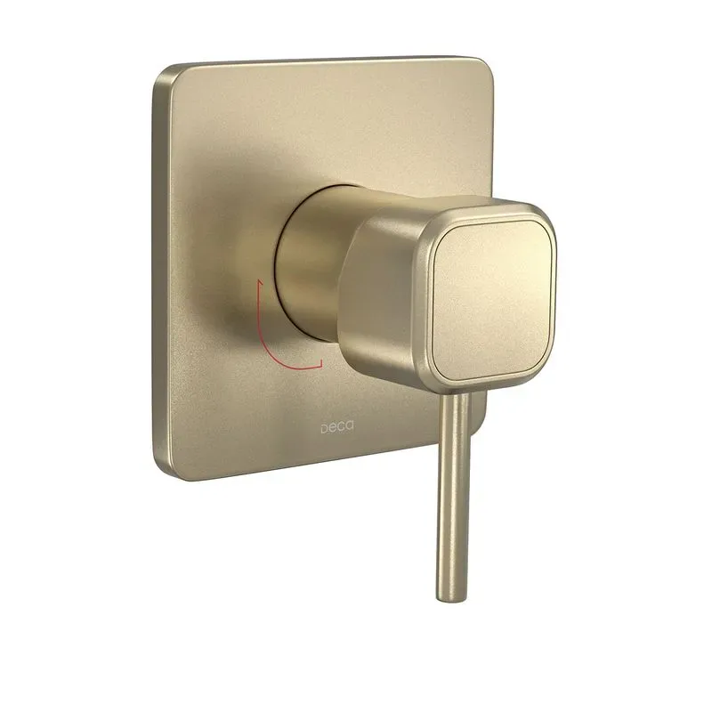 Acabamento Monocomando Quadrado para Chuveiro Quarado Deca You Summer Gold