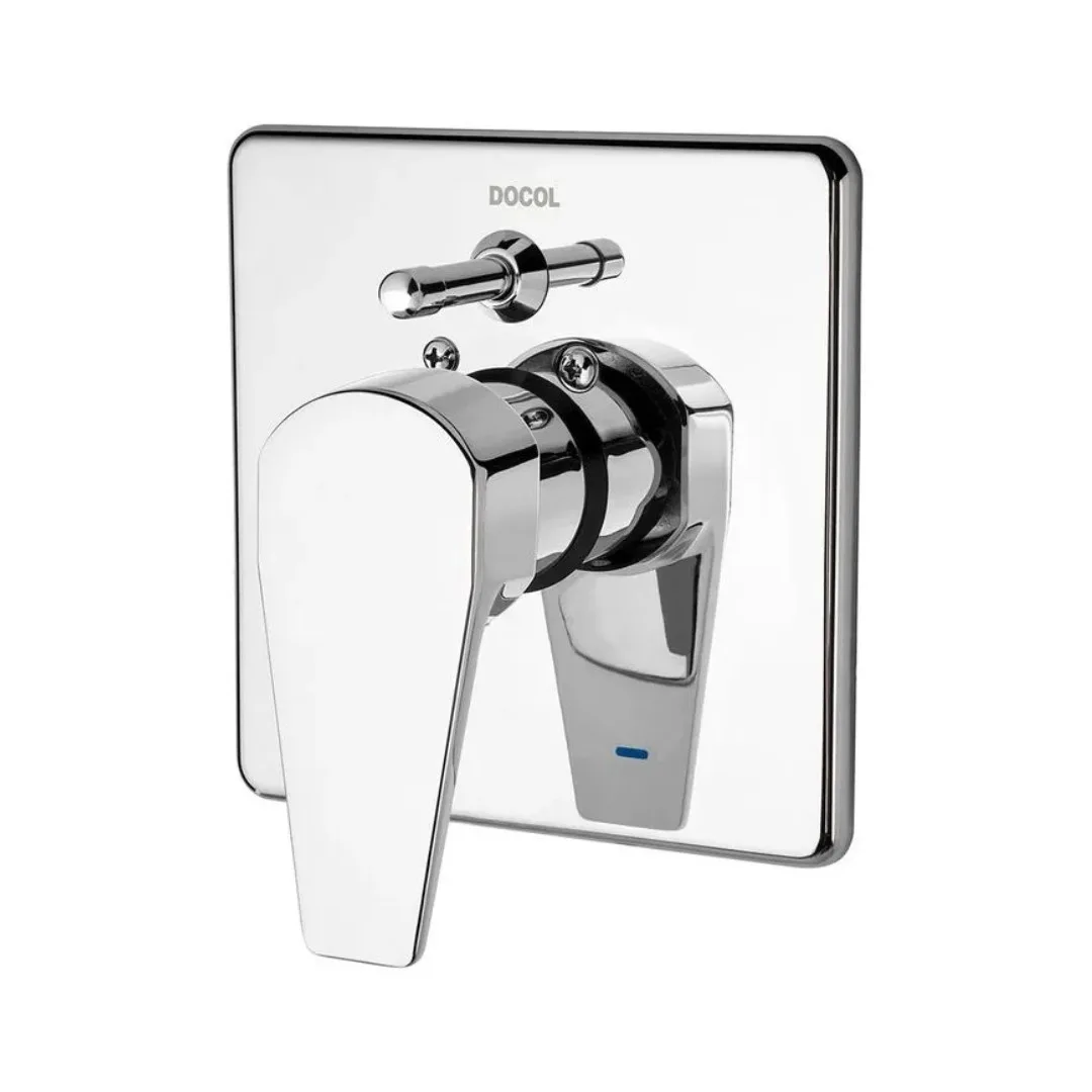 Acabamento Monocomando Para Banheira e Chuveiro Cromado Docol Lift
