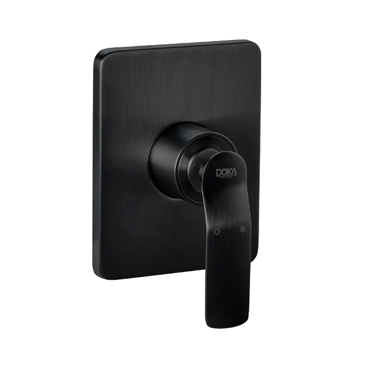 Acabamento Monocomando Para Chuveiro Doka Rainbow Matt Black