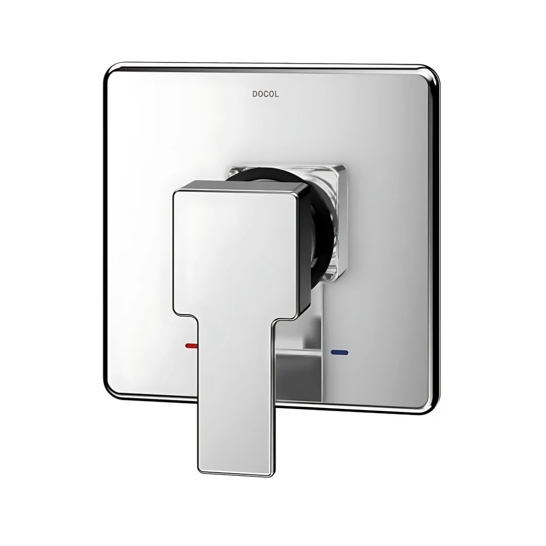 Acabamento Monocomando Para Chuveiro e Ducha Cromado Docol Edge Base Deca