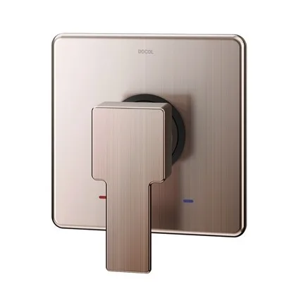 Acabamento Monocomando para Chuveiro e Ducha Docol Edge 1/2 Cobre Escovado Base Deca
