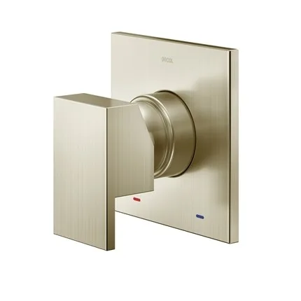 Acabamento Monocomando Para Chuveiro e Ducha Níquel Escovado Docol New Edge