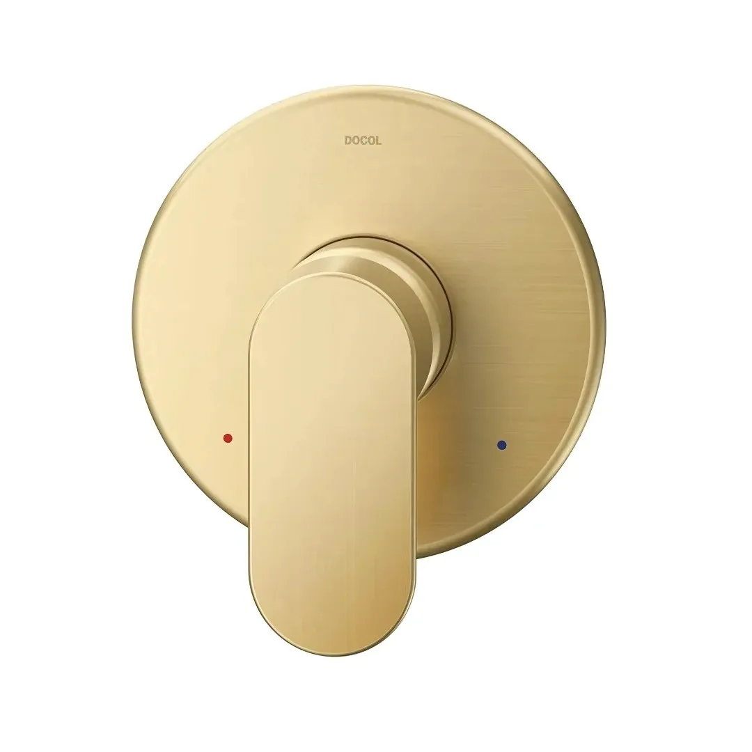 Acabamento Monocomando Para Chuveiro e Ducha Ouro Escovado Docol Kaila