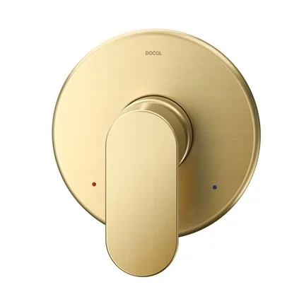 Acabamento Monocomando Para Chuveiro e Ducha Ouro Escovado Docol Kaila