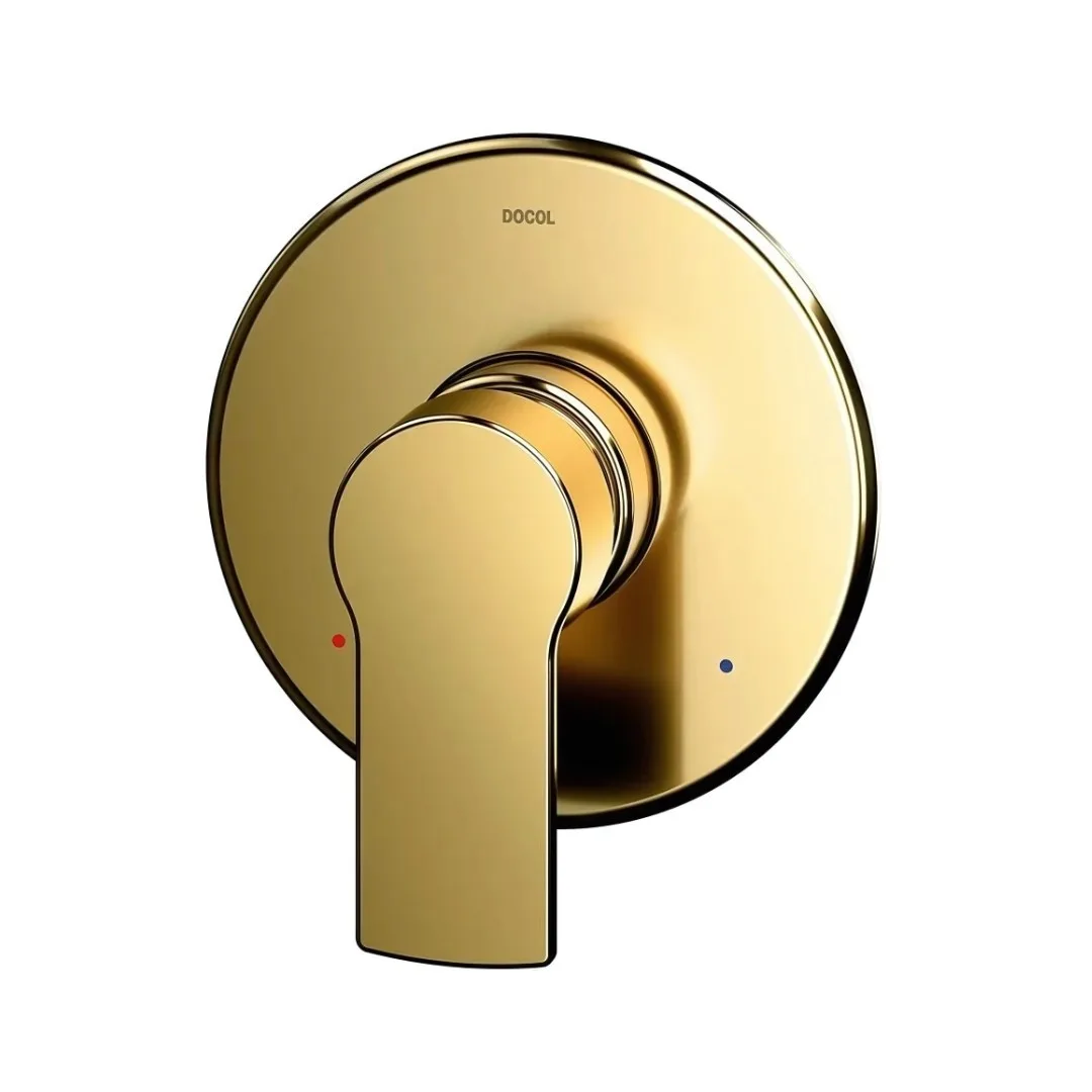 Acabamento Monocomando Para Chuveiro e Ducha Ouro Polido Docol Argon