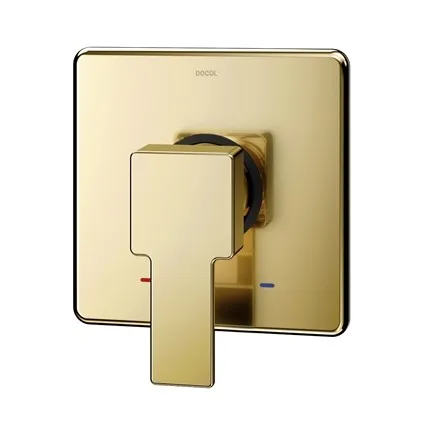Acabamento Monocomando Para Chuveiro e Ducha Ouro Polido Docol Edge Base Deca