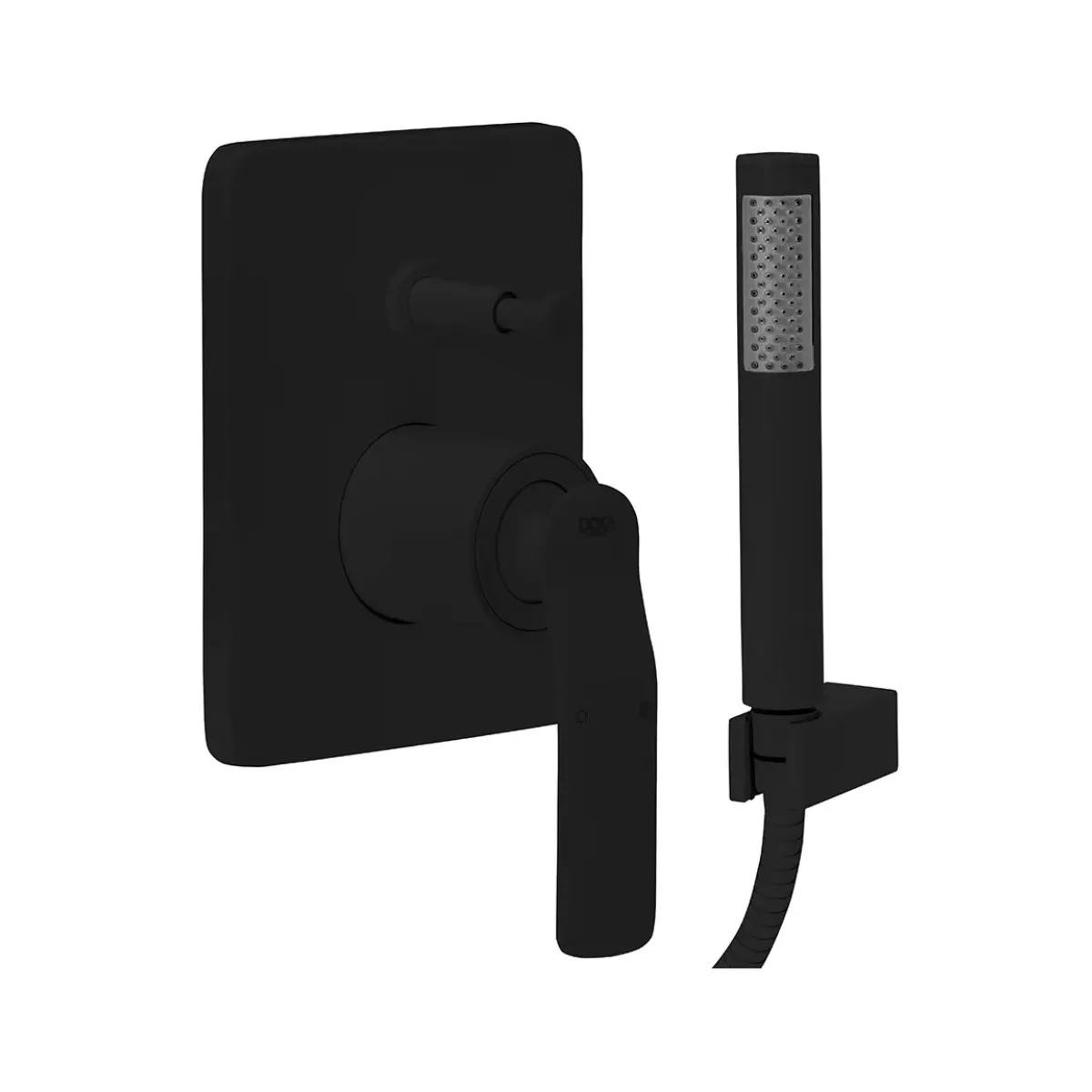 Acabamento Monocomando para Ducha com Desviador e Ducha Manual Doka Rainbow Matt Black