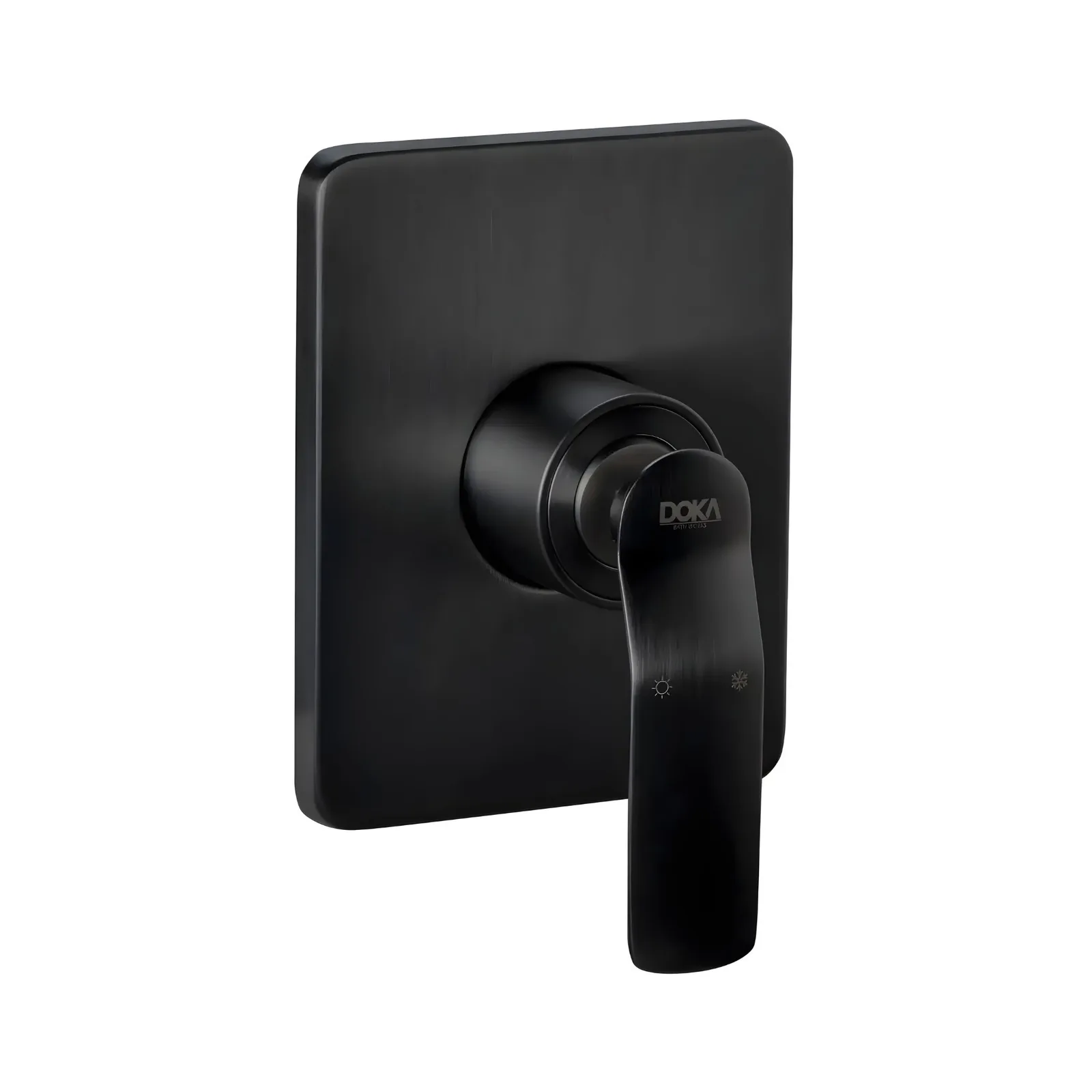 Acabamento para Monocomando de Alta Pressão/Ducha Higiênica Matt Black Doka Rainbow