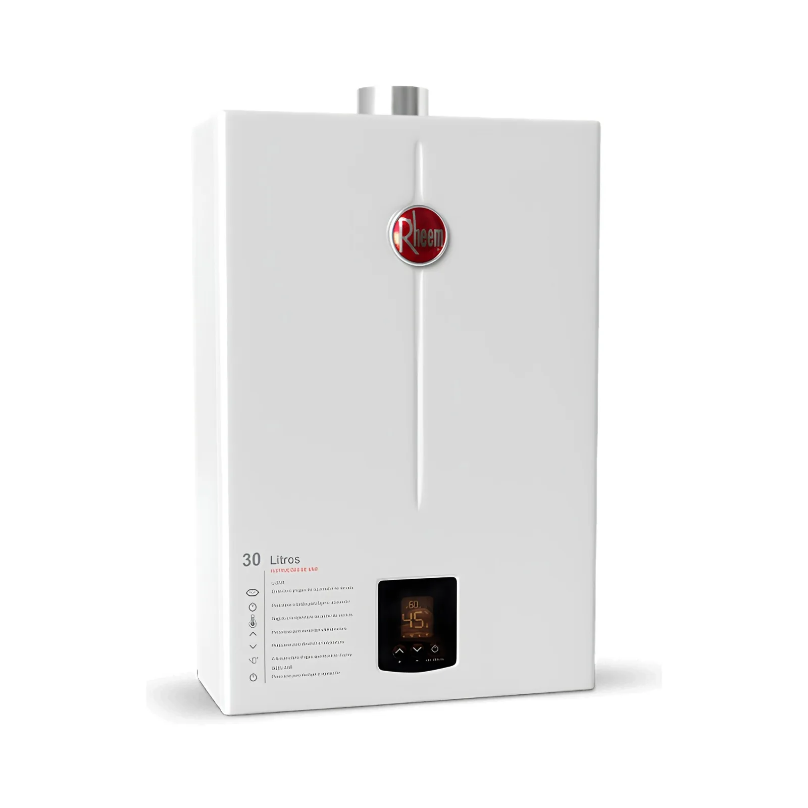 Aquecedor Digital Branco Rheem 30l GN
