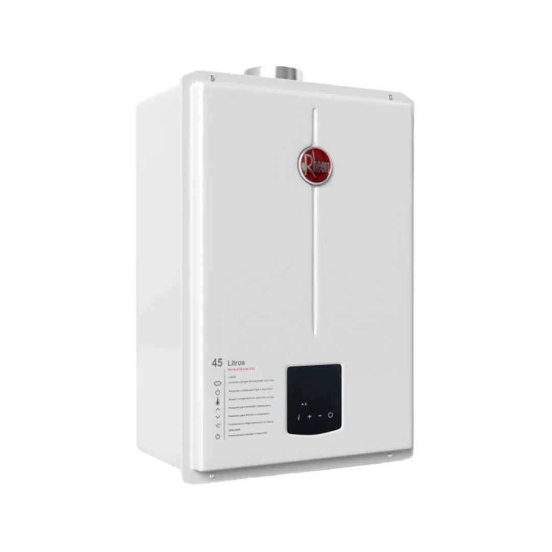 Aquecedor Digital Branco Rheem 45L GLP