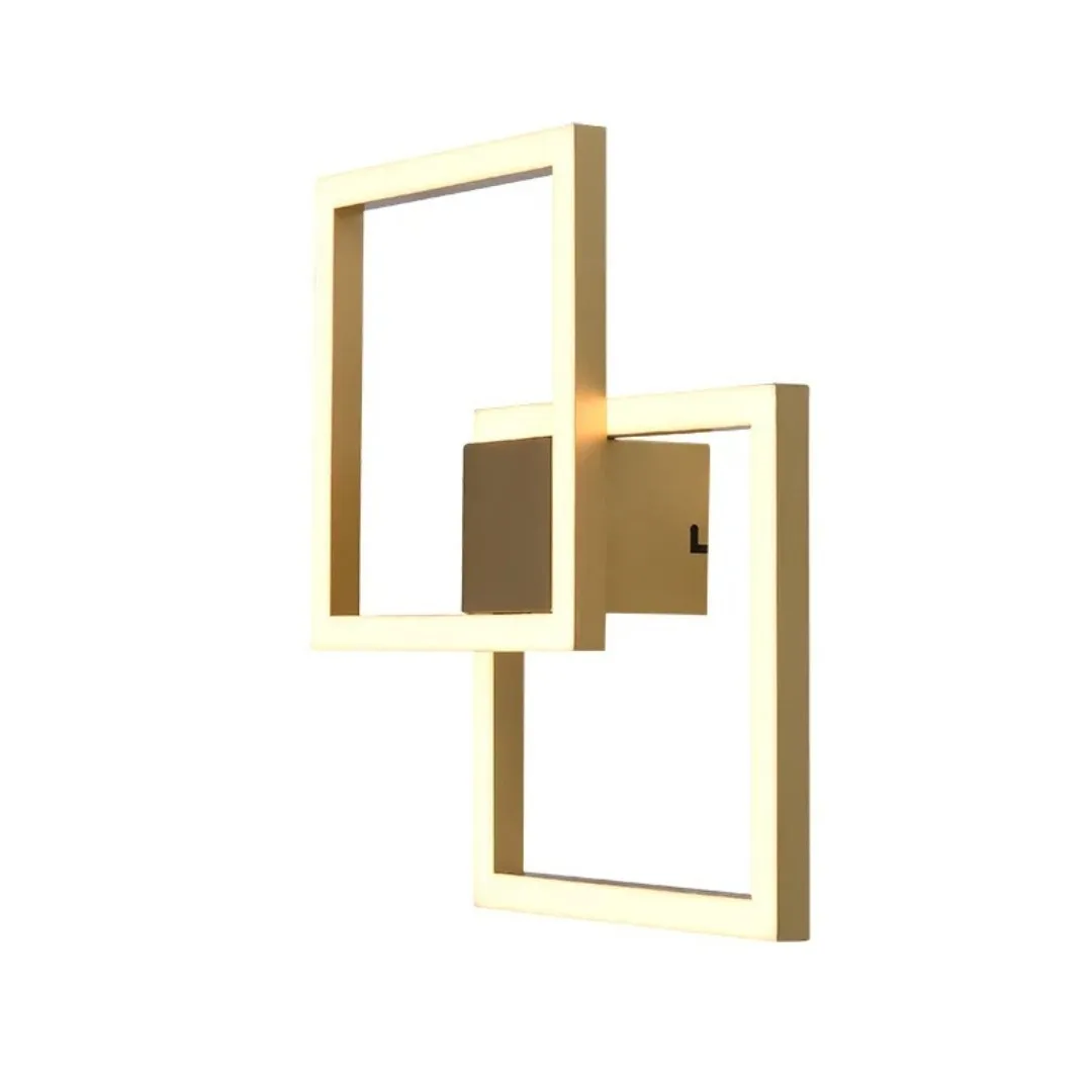 Arandela Bella Plafon Tec Dourado 41x41x4 1x45w 3000k