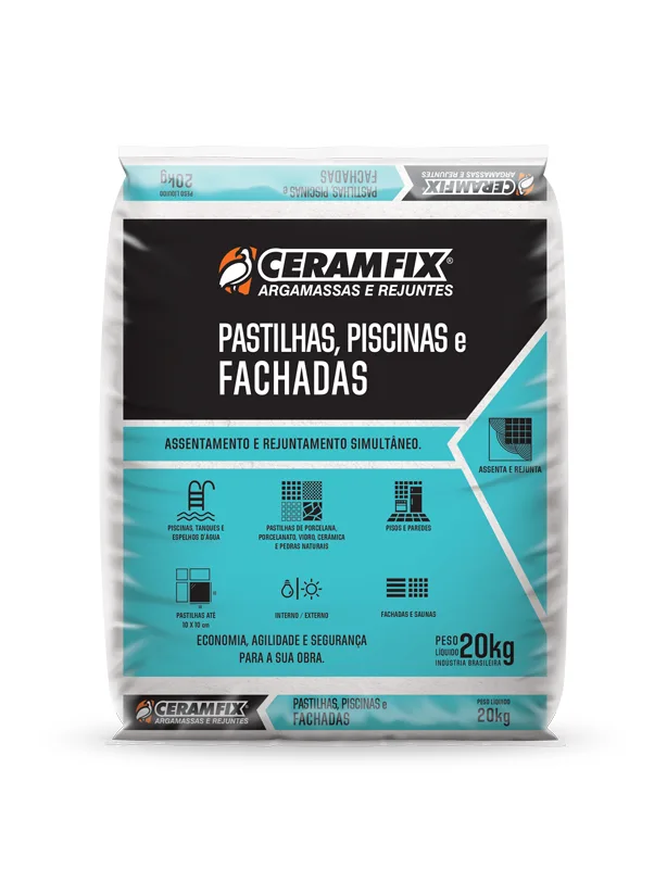 Argamassa Ceramfix Pastilha/Piscina/Fachada 20 Kg Autofugante