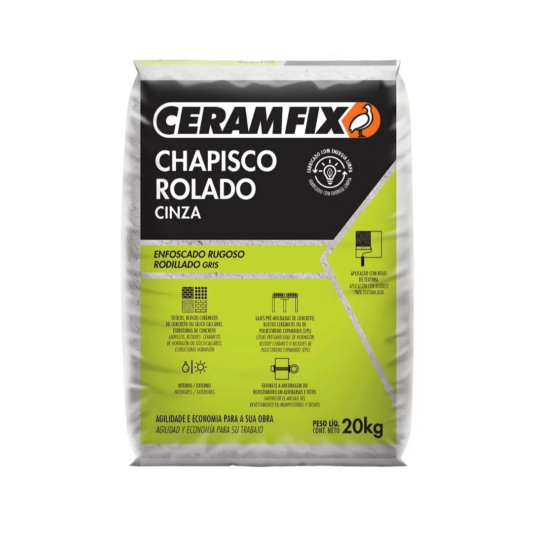 Argamassa Chapisco Rolado Cinza Ceramfix 20 Kg