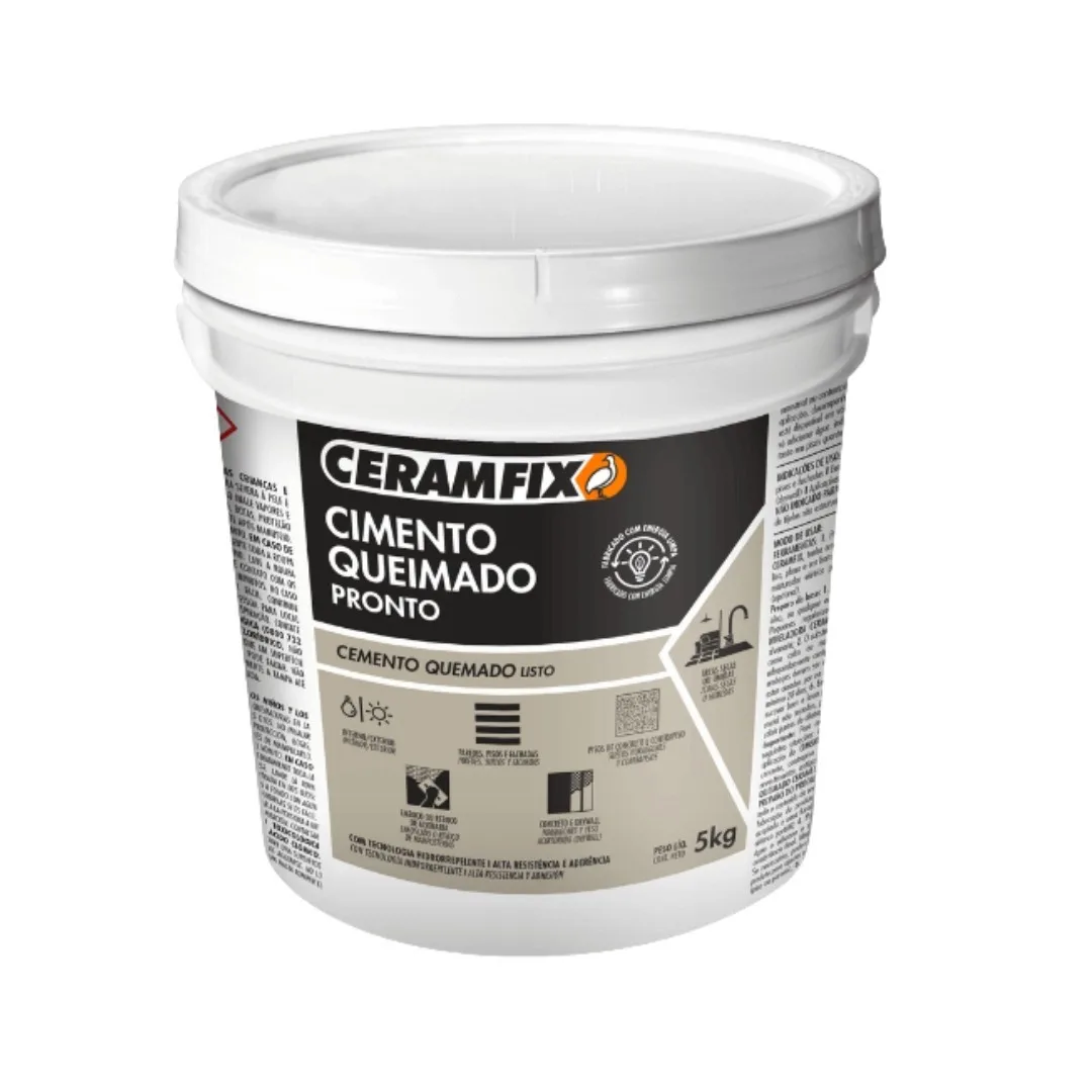 Argamassa Cimento Queimado Pronto Branco Ceramfix 5kg