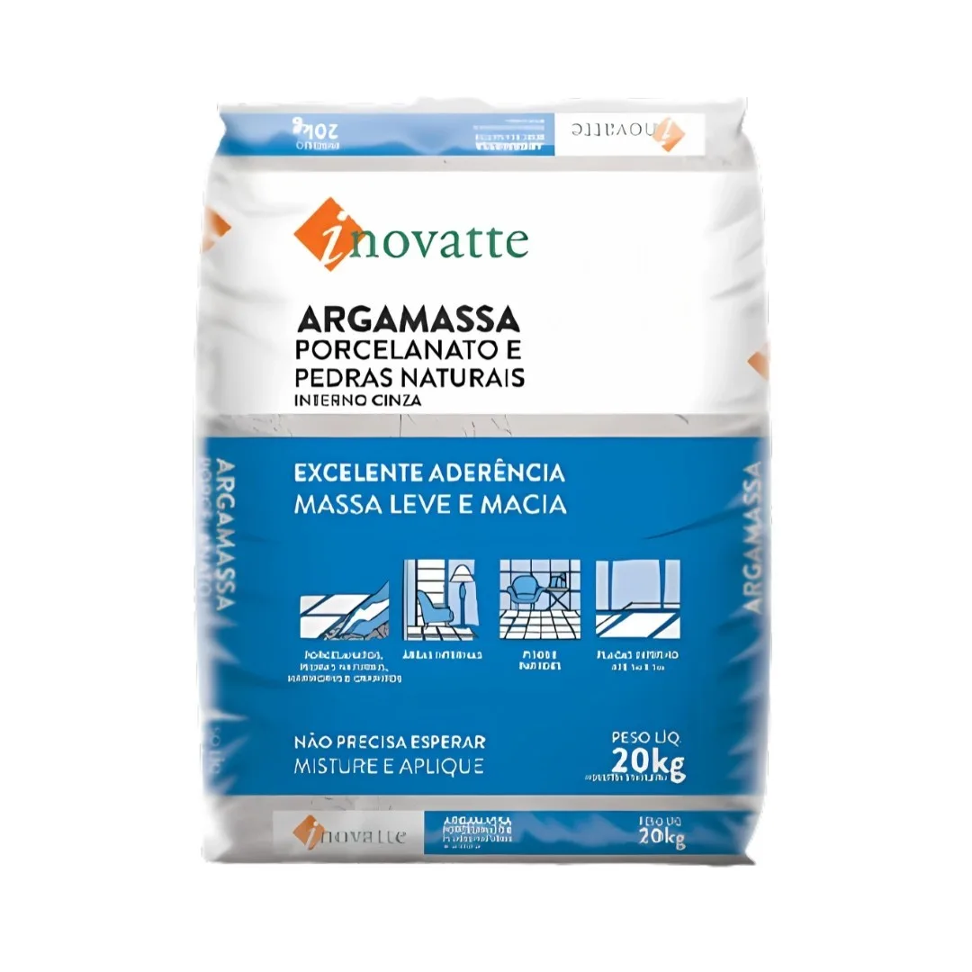 Argamassa Para Porcelanato E Pedras Naturais Cinza Interno Inovatte 20 Kg