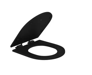 Assento Carrara/Duna/Level/Lk Ébano Fosco e Black Matte Poliéster com Slow Close Deca