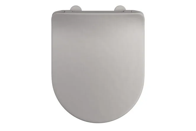 Assento Termofixo Slim com Slow Close e Easy Clean Soft Antracite Deca Nuova, Lk, Carrara