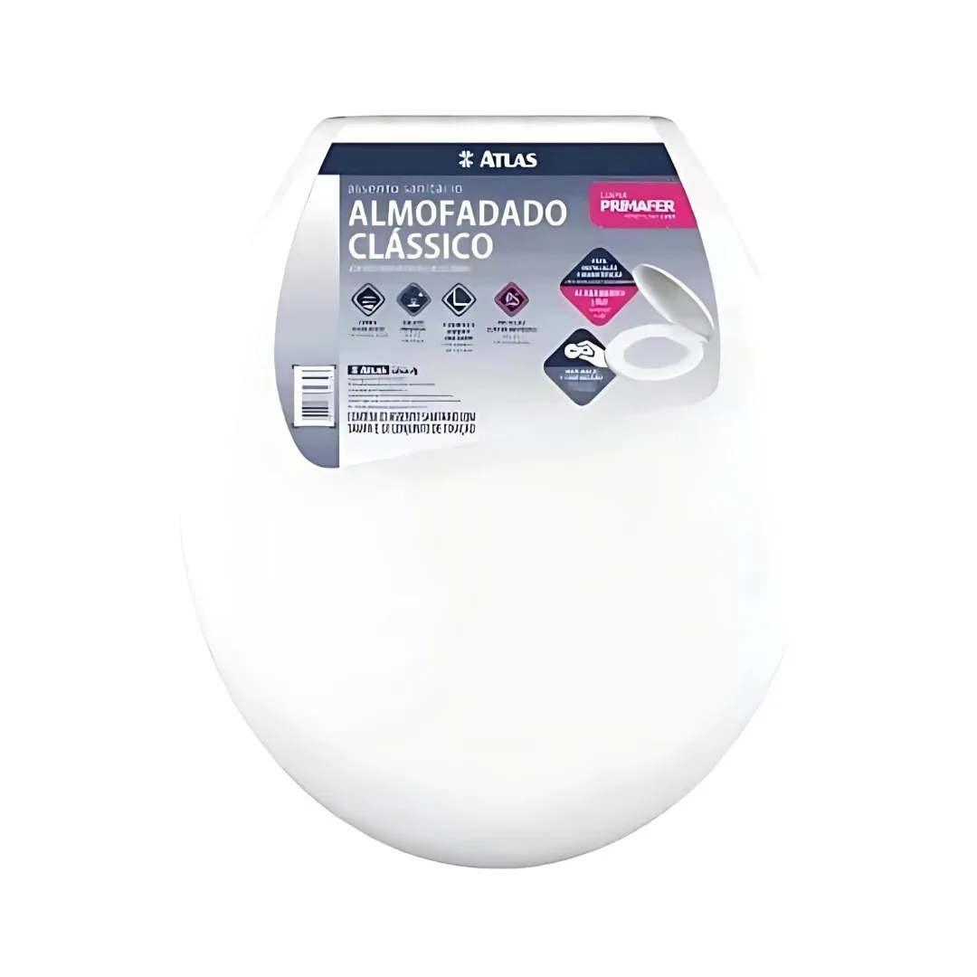 Assento Sanitário Atlas Almofadado Clássico Branco