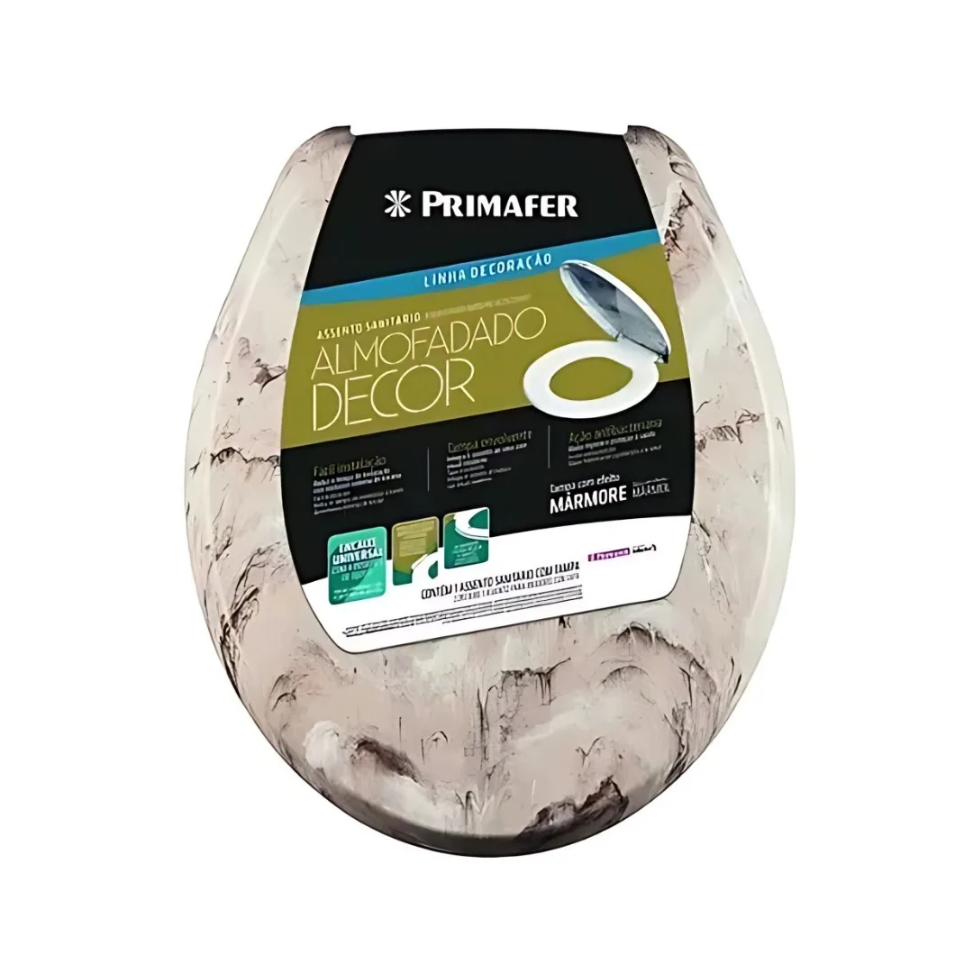 Assento Sanitário Atlas Almofadado Decor Bege