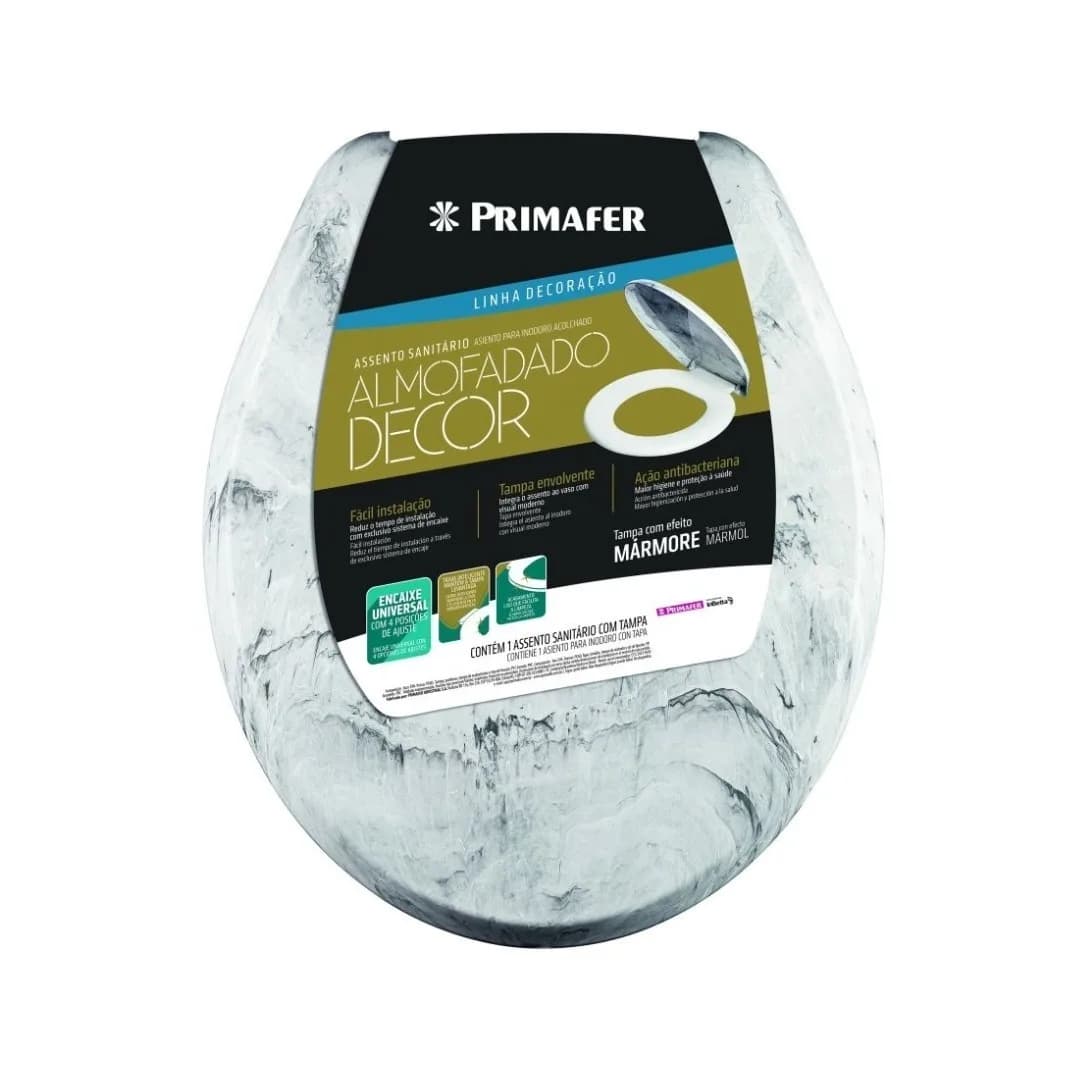 Assento Sanitário Atlas Almofadado Decor Branco