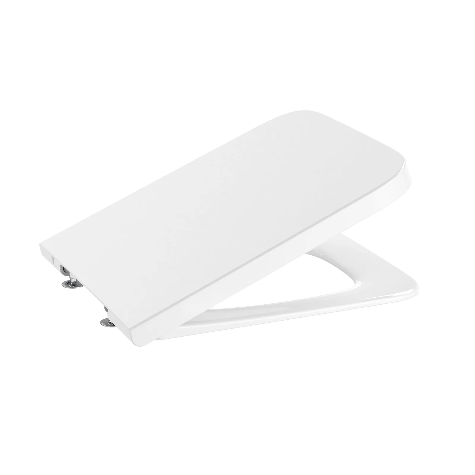 Assento Square Branco Termofixo com Queda Amortecida Roca