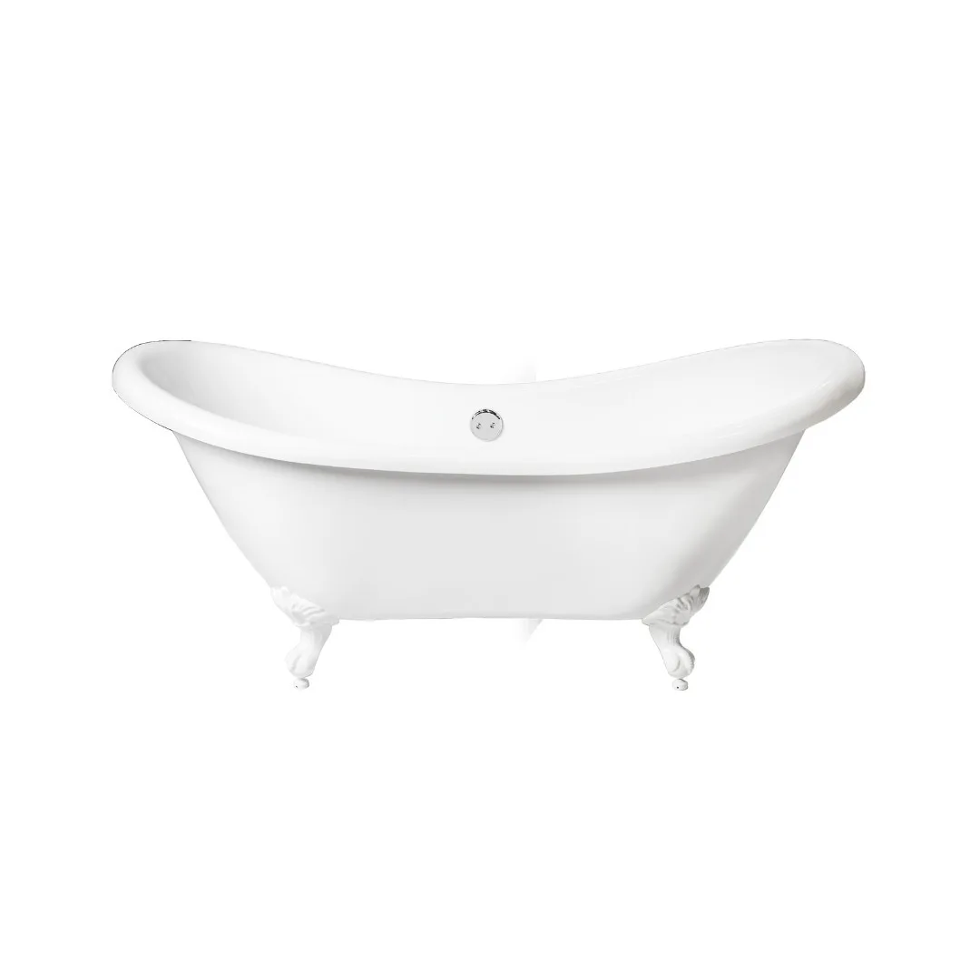 Banheira De Imersão Sem Hidromassagem Immersi Antigua 175x073 Branca Pês Brancos