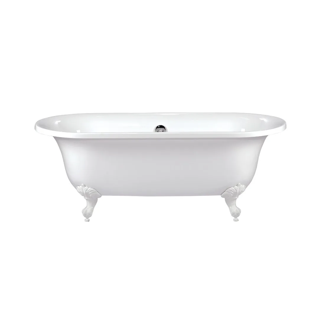 Banheira De Imersão Sem Hidromassagem Immersi Devon 173x78 Branca Pês Branco