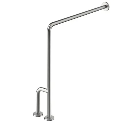 Barra Apoio Docol 80cm Inox Escovado Piso Lat. Esquerda