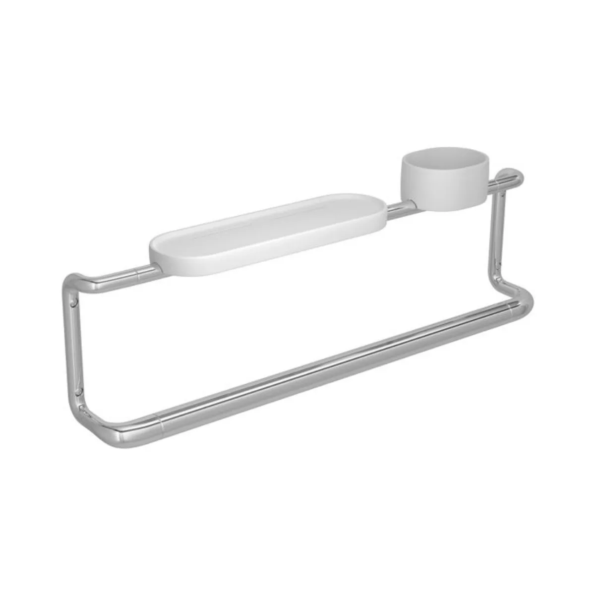 Barra De Apoio com Prateleira para Objetos Deca Care 70cm Cromada
