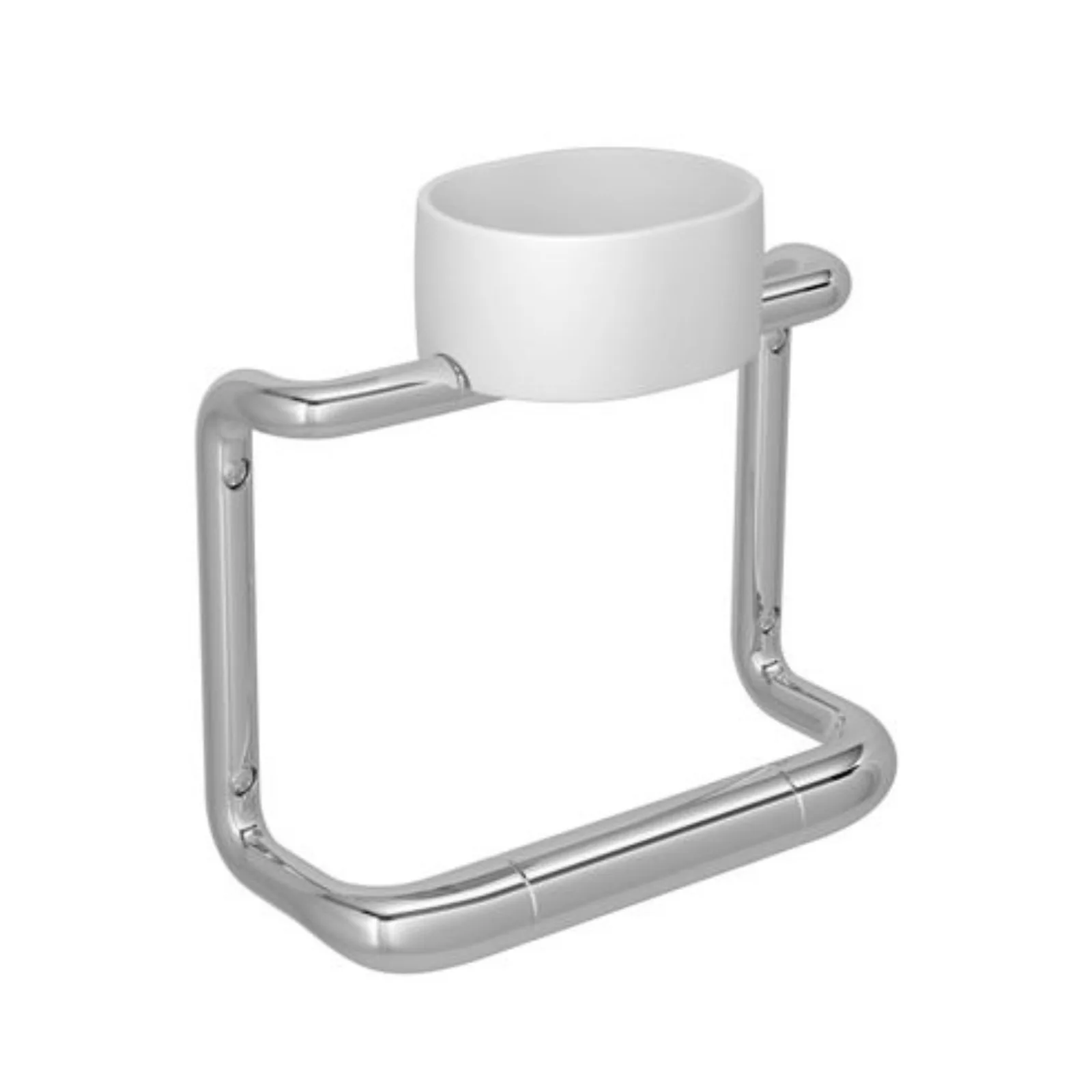 Barra de Apoio com Porta Objetos Cromado 24cm Deca Care