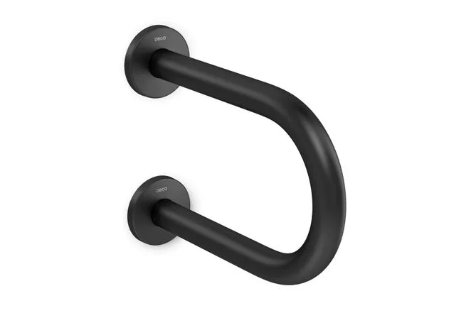 BARRA DECA 30CM APOIO LATERAL BLACK MATTE NOVA