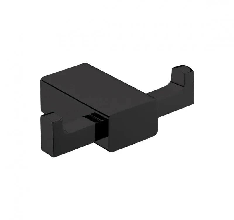 Cabide Rubinettos Quadro Duplo Black Matte