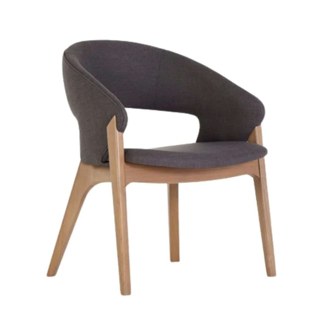 Cadeira Multilaminado Estofado Base Fixa Madeira Tingida 800 x 670 x 650 Tumar Vita