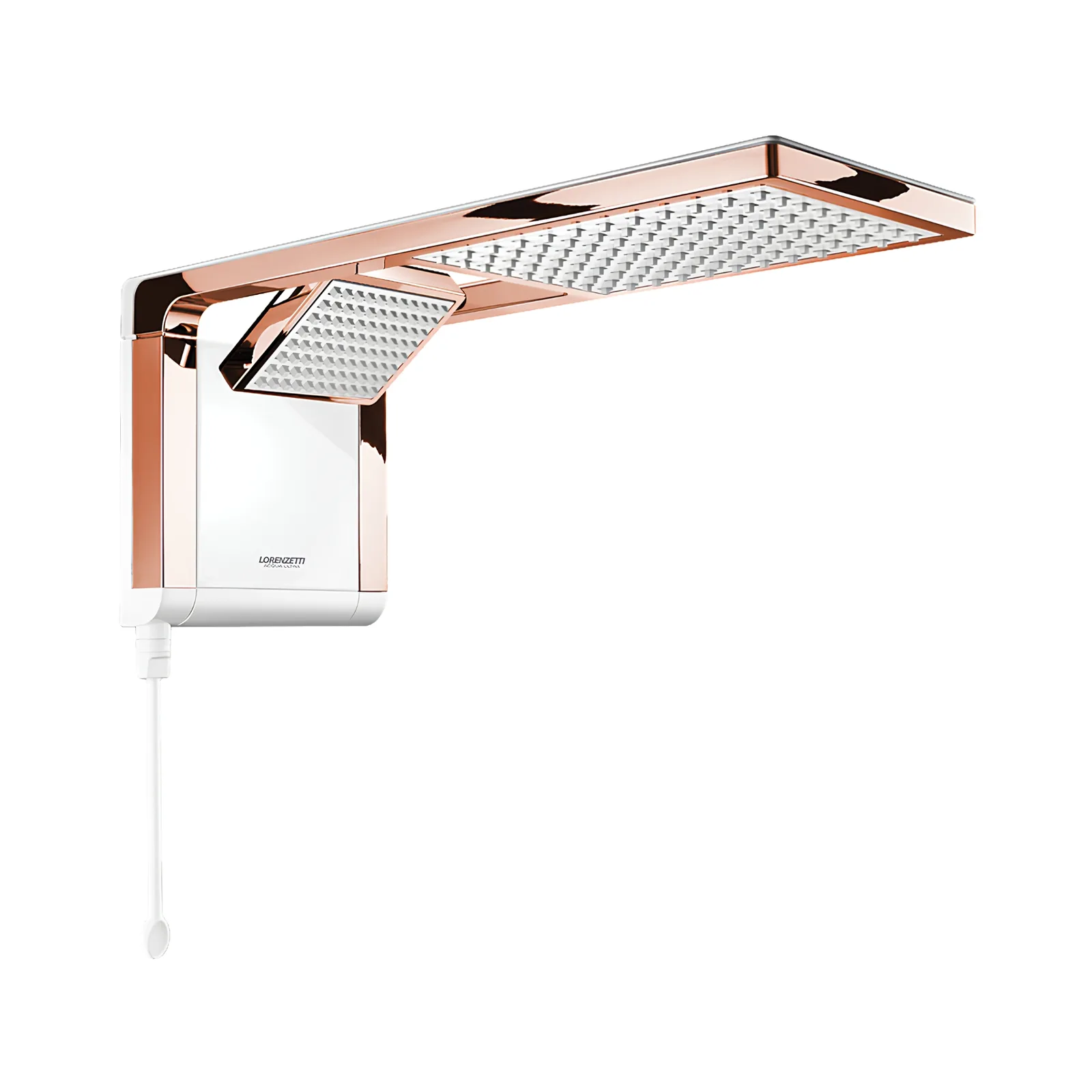 Chuveiro Elétrico Branco/Rose Gold 220V Lorenzetti Acqua Duo Ultra
