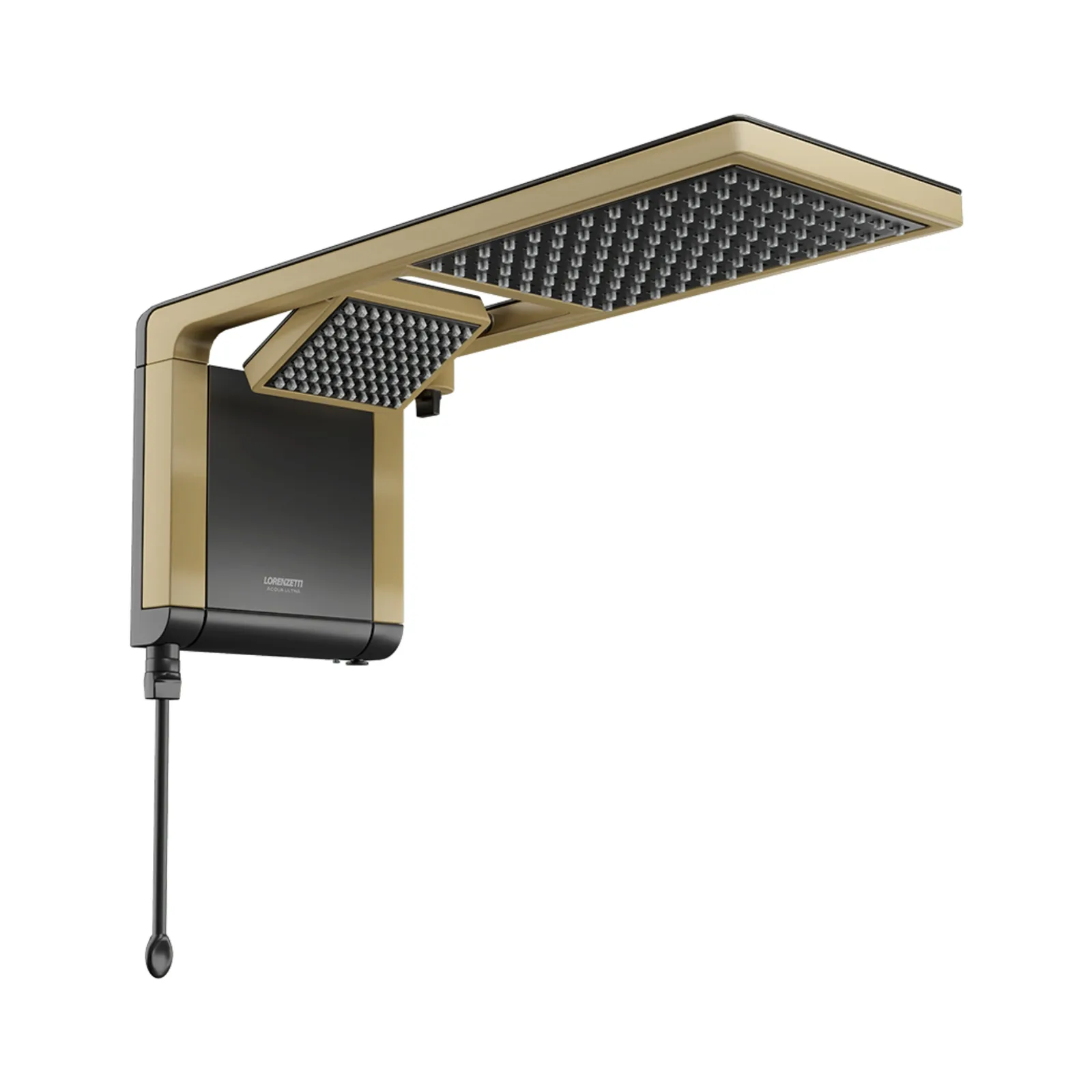 Chuveiro Elétrico Preto/Matte Gold 220V/6800W Lorenzetti Acqua Duo Ultra