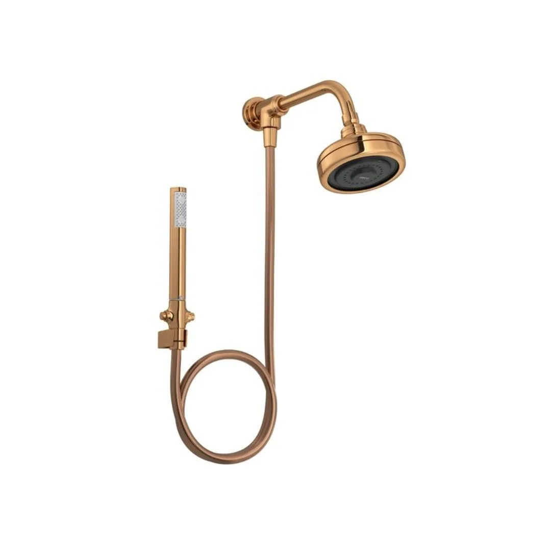 Chuveiro de Parede com Desviador Deca Acqua Plus Tubo STD Red Gold