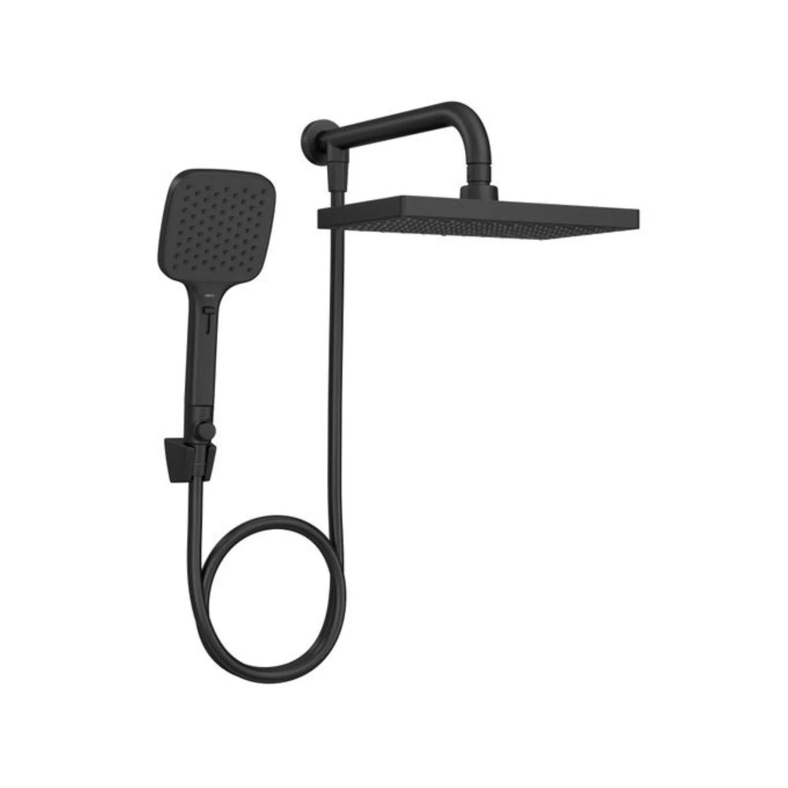 Chuveiro Retangular de Parede Com Desviador Black Matte 26,5cm Deca Flex Max
