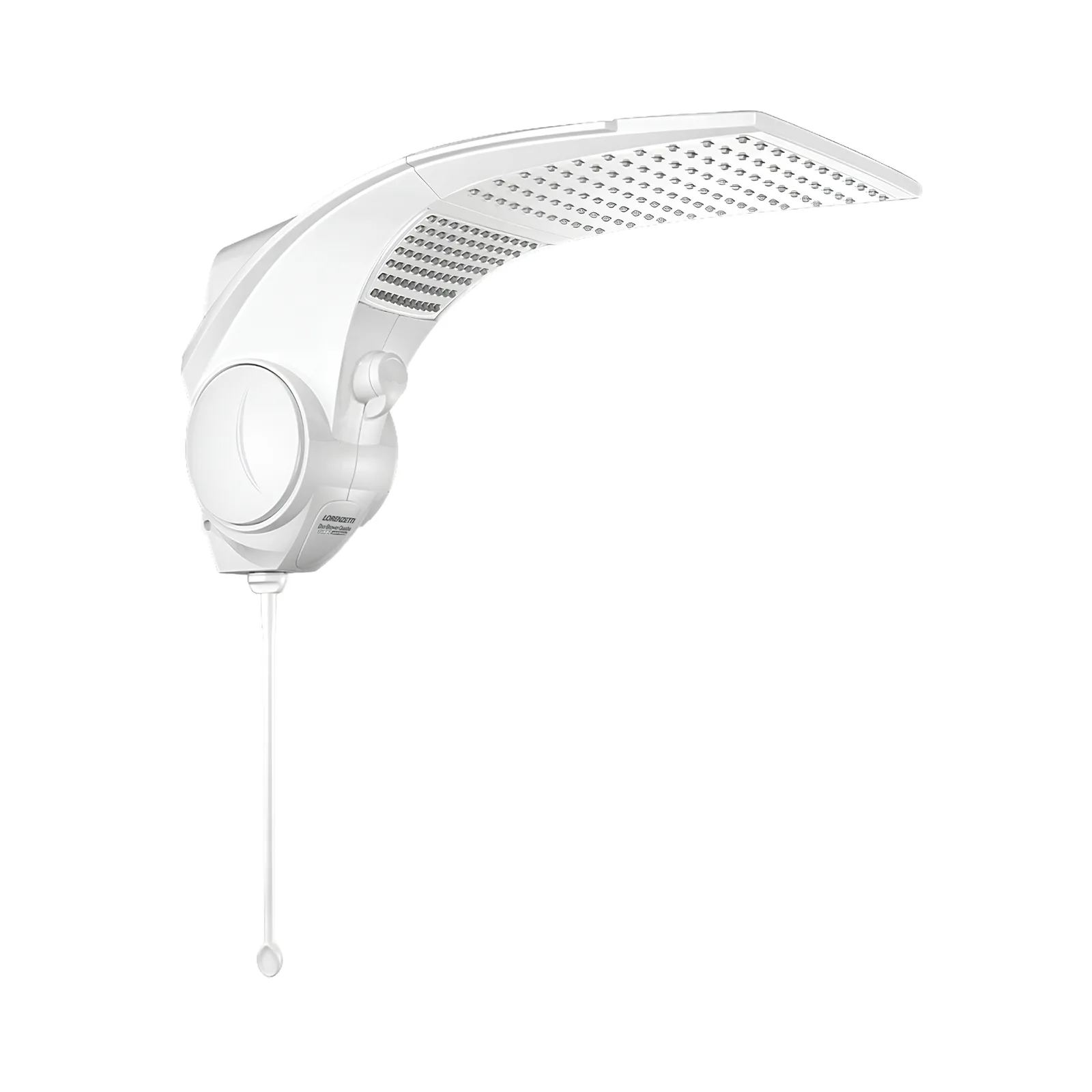 Chuveiro Elétrico Quadrado Branco 220V Lorenzetti Quadra Turbo Duo Shower