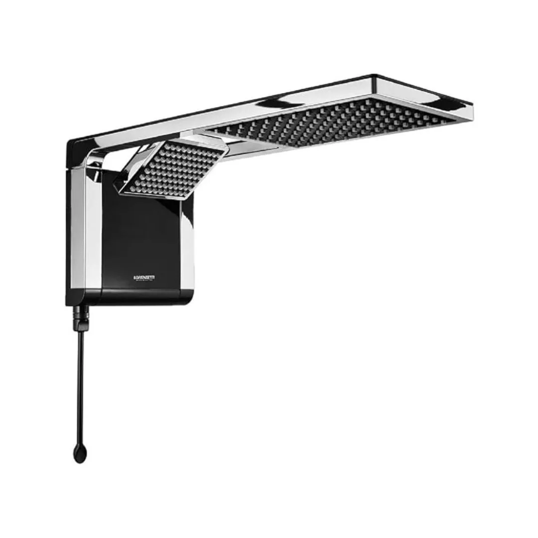 Chuveiro Elétrico Preto/Cromado 220V 7800W Lorenzetti Acqua Duo Ultra